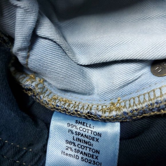 LL Bean Lined Stretch Slim Straight Jeans Cotton Blue Mens Size 30 x34 - Picture 10 of 10